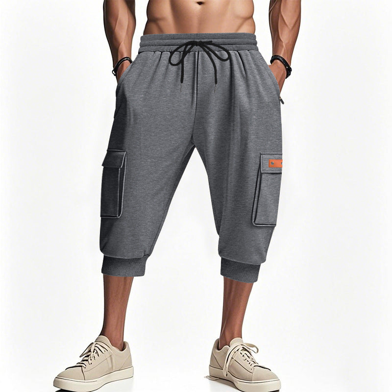 Herren modische Cargo-Shorts mit praktischen Seitentaschen und elastischem Bund EB