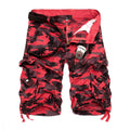 Herren Camo Cargo-Shorts mit mehreren Taschen und verstellbarem Bund EB