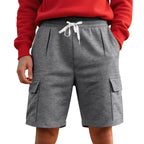 Elastische Cargo-Bermudashorts für Herren mit Kordelzug und Taschen