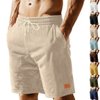 Lässige Bermuda-Shorts für Herren aus strukturiertem Baumwollmix