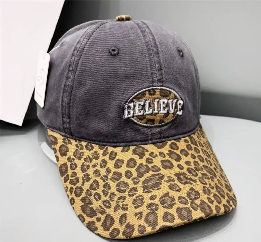 Lässige Damen-Baseballkappe mit Leopardenmuster