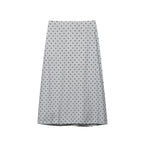 Damen Midi-Rock mit verspieltem Punkte-Design und elastischem Taillenzug EB