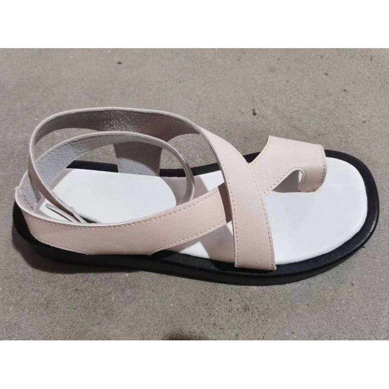 Damen Bequeme Riemchen-Sandalen mit ergonomischer Fußbett und flexiblem Riemendesign EB