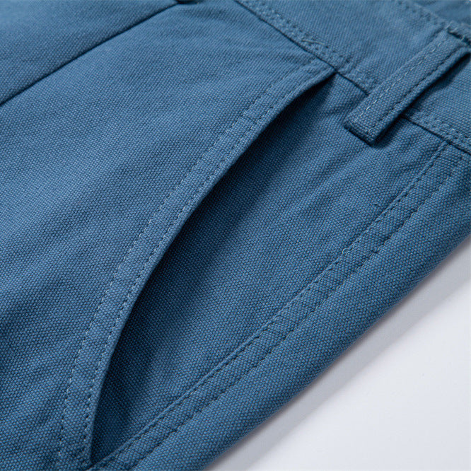 Robuste Bermuda-Shorts aus Baumwoll-Twill für Herren mit verstärkten Knieeinsätzen