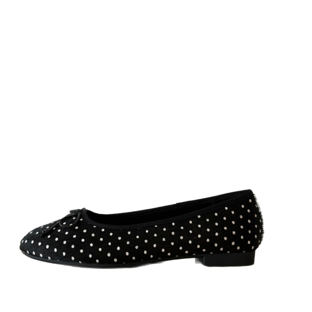 Damen Ballerinas im modernen Tierfell-Look mit elegantem Riemchen EB