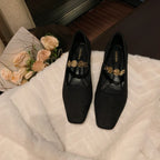 Damen Ballerina mit eleganten Metallic-Applikationen und bequemer Sohle EB