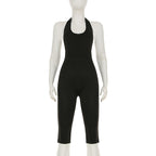 Damen körperbetonter Jumpsuit mit tiefem Rückenausschnitt und reinem Design EB
