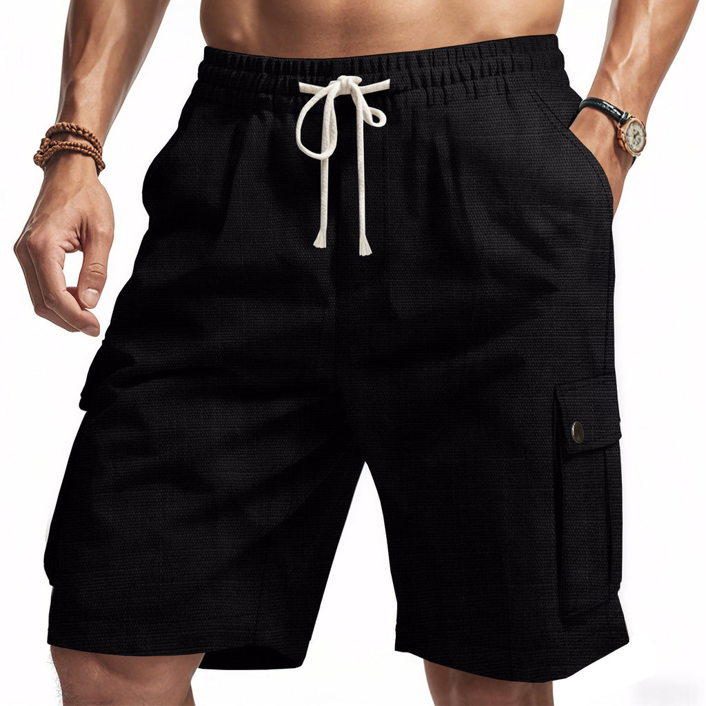 Herren Cargoshorts mit elastischem Bund und Klappentaschen