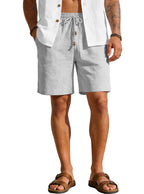 Leichte Herren-Strandbermuda aus Leinenmischung