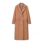 Damen eleganter doppelreiher Wollmantel EB