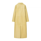 Damen elegante Kunstledermantel EB