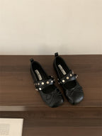 Damen Ballerinas mit verspieltem Schleifen-Design und modischem Riemen EB