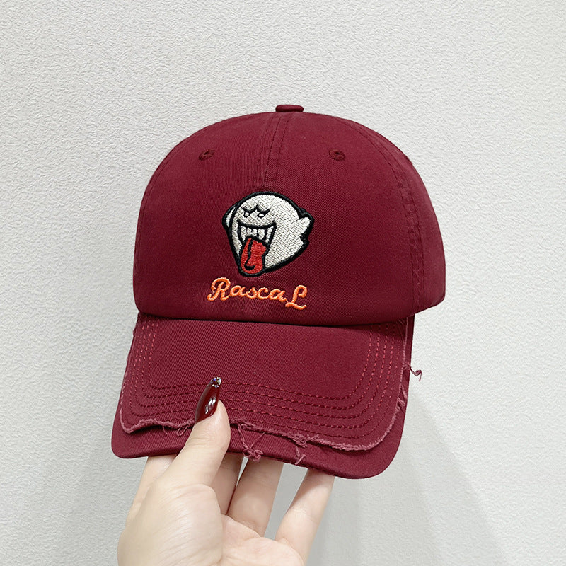 Unisex-Kappe mit Charakter-Stickerei