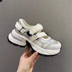 Damen Sportliche Lauf- und Freizeitschuhe mit verstellbaren Riemen und dämpfender Sohle EB