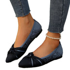 Damen Ballerina Schuhe mit eleganter Schleife EB