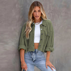 Damen gemütliche Waffle-Jacke EB