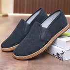 Damen bequeme Slip-On Schuhe aus Cord mit rutschfester Sohle EB