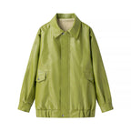 Damen Kunstlederjacke mit praktischen Taschen und modernem Schnitt EB