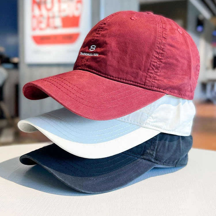 Men's Distressed Cotton Baseball Cap