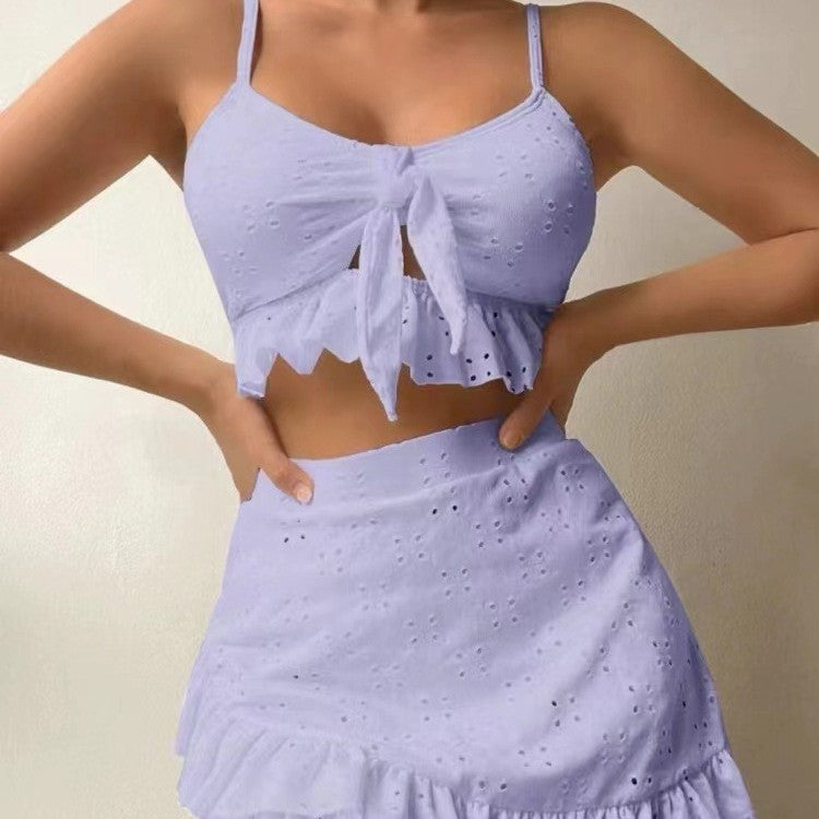Damen Crop-Top und Rock-Set EB