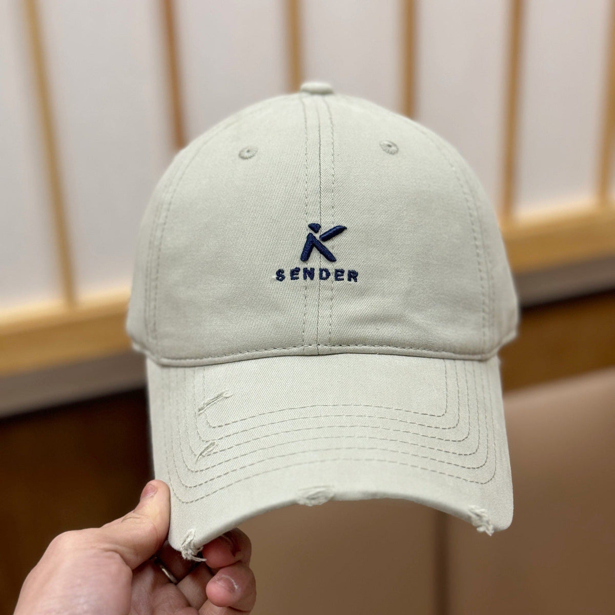 Herren-Baseballcap im Distressed-Look