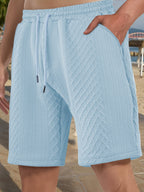 Herren-Strandbermuda aus Waffel-Jersey