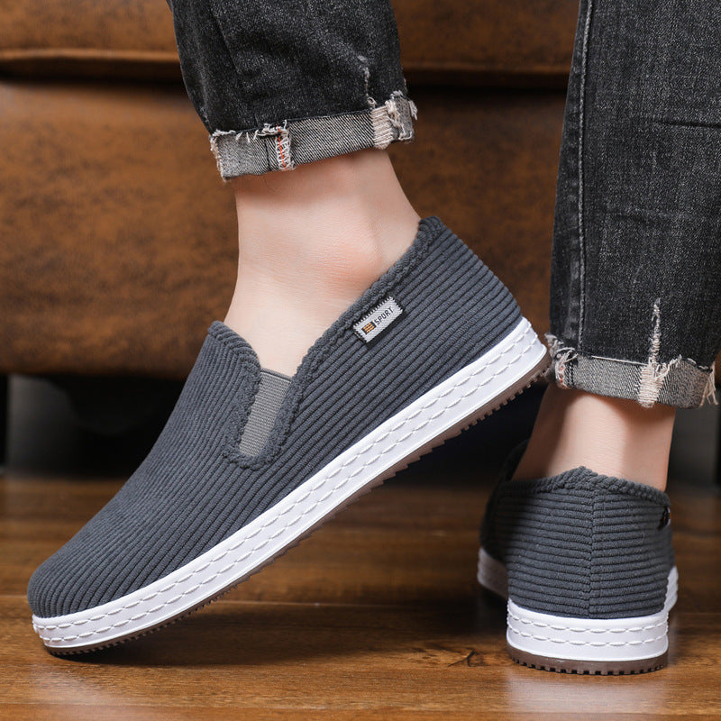 Damen Bequeme Cordstoffslipper EB