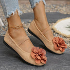 Damen Ballerinas mit floralem Dekor EB