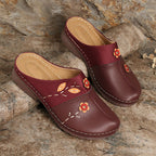 Damen Bequeme Clogs mit floralem Design und ergonomischem Fußbett EB