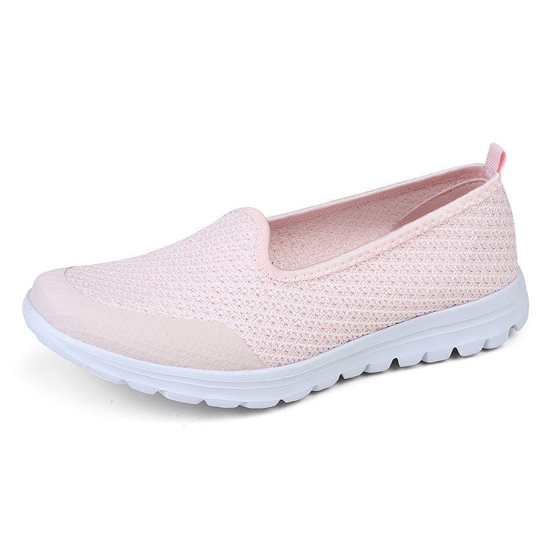 Damen Bequeme Slip-On Laufschuhe mit atmungsaktivem Obermaterial EB