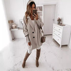 Damen Oversize Wollmantel EB