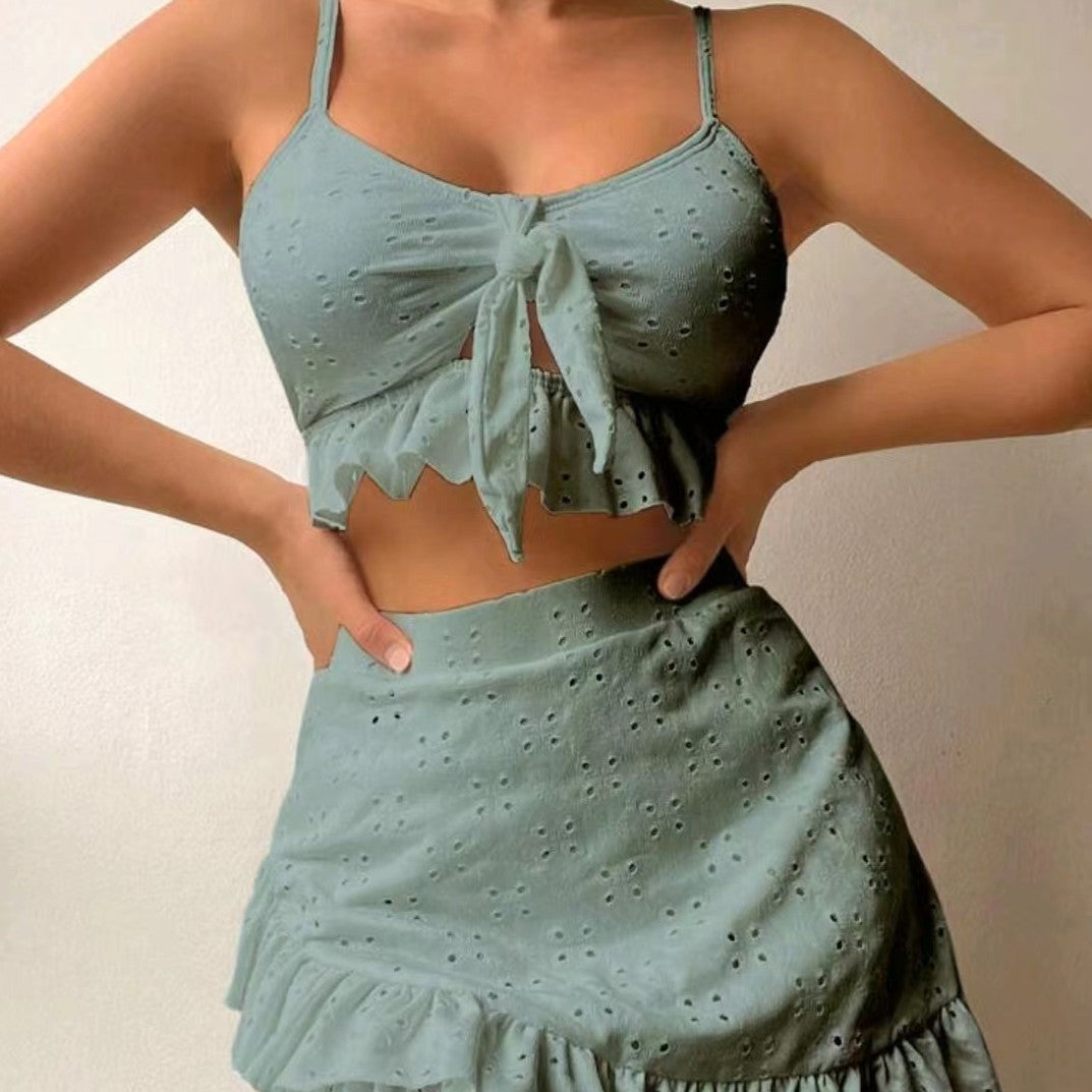 Damen Crop-Top und Rock-Set EB