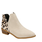 Damen elegante Ankle Boots mit modischem Leopardenmuster EB