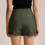 Damen eleganter Kurzrock mit seitlichem Schlitz und hohem Bund EB