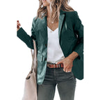 Damen elegante Blazerjacke im zeitlosen Design mit glänzender Oberfläche EB