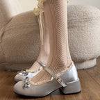 Damen Ballerinas mit verzierten Riemchen und Rüschendetails EB