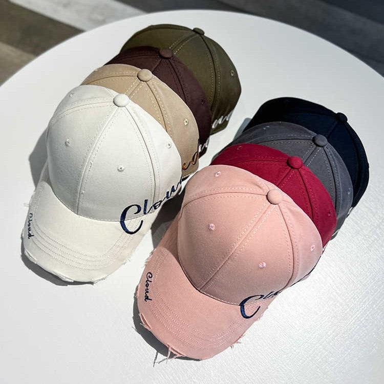 Women's Distressed Casual Cotton Baseball Cap