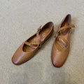 Damen Ballerina-Schuhe mit verstellbarem Riemchen und bequemem Fußbett EB