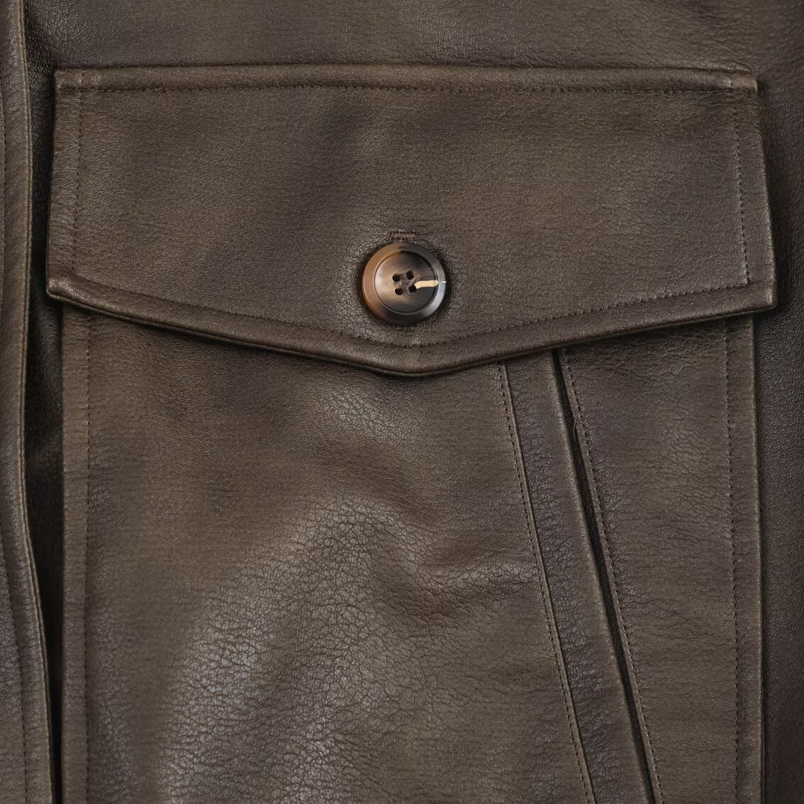 Damen Kunstlederjacke mit abnehmbarer Kunstfellkragen und praktischen Taschen EB