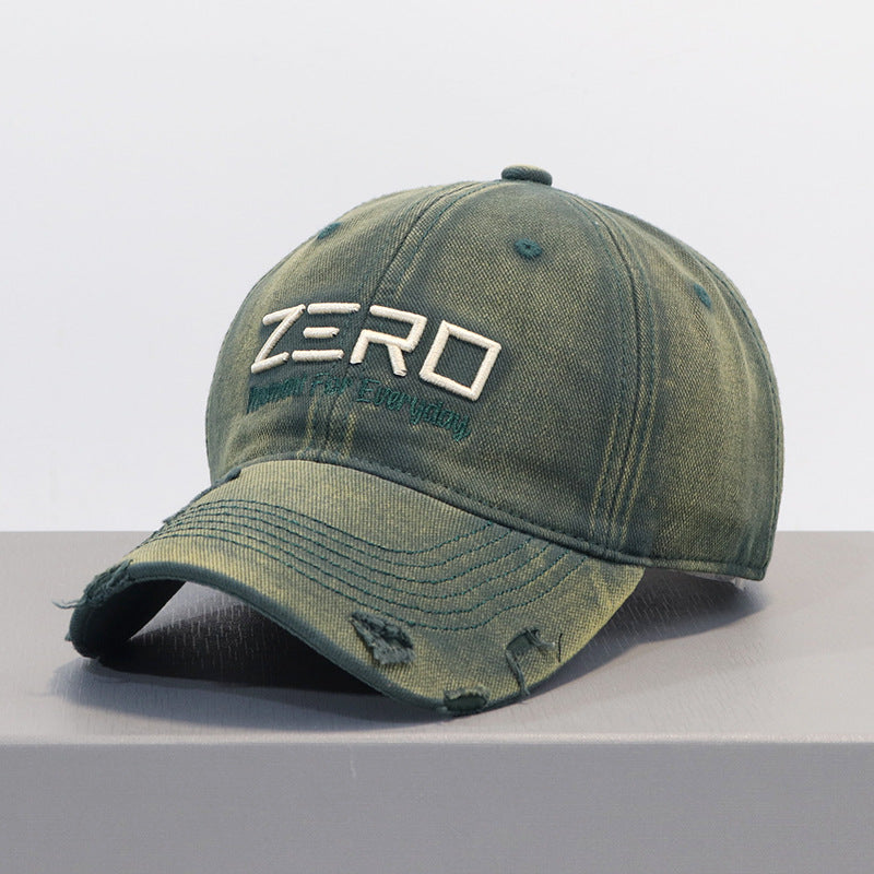Herren-Baseballcap aus Distressed-Baumwolle
