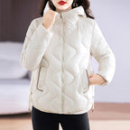 Damen isolierte Pufferjacke mit hohem Kragen und praktischen Reisverschlusstaschen EB