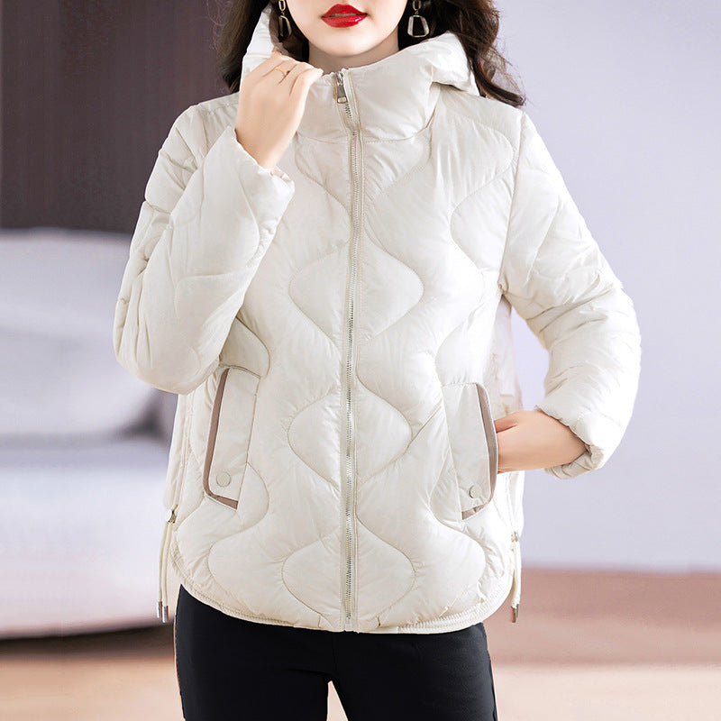 Damen isolierte Pufferjacke mit hohem Kragen und praktischen Reisverschlusstaschen EB