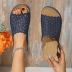 Damen dekorative Clogs mit modischem Lochmuster EB