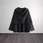 Damen elegante und gemütliche Capejacke EB