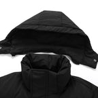 Damen lange Daunenjacke mit hohem Kragen und winddichten Eigenschaften EB