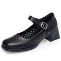 Damen Ballerinas mit verstellbarem Riemen und dekorativem Schnitt EB