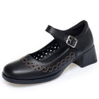 Damen Ballerinas mit verstellbarem Riemen und dekorativem Schnitt EB