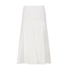 Damen Eleganter, fließender Midirock mit elastischem Bund EB