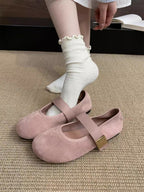Damen Ballettschuhe mit elegantem Riemen und bequemer Sohle EB