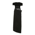 Damen elegantes Abendkleid mit schmalem Schnitt und transparenten Einsätzen EB